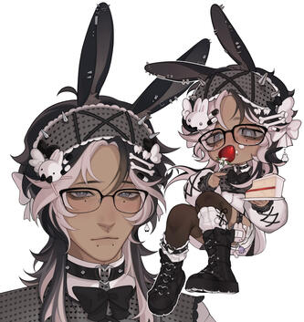 headshot and chibi @sloeo on vgen